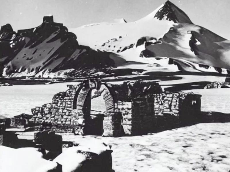 antike Ruine in der Antarktis