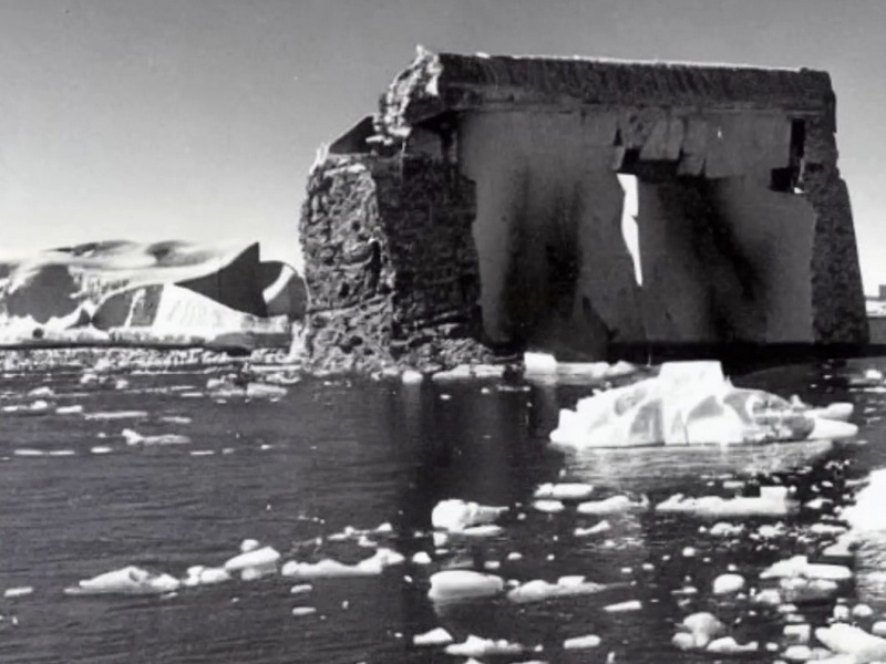 antikes Baukonstrukt in der Antarktis