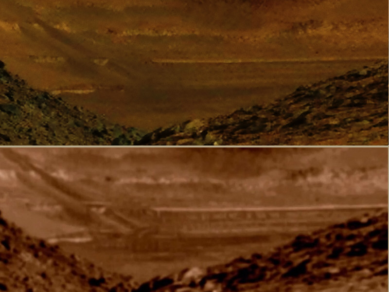 Bildvergleich vom Marskonstrukt
