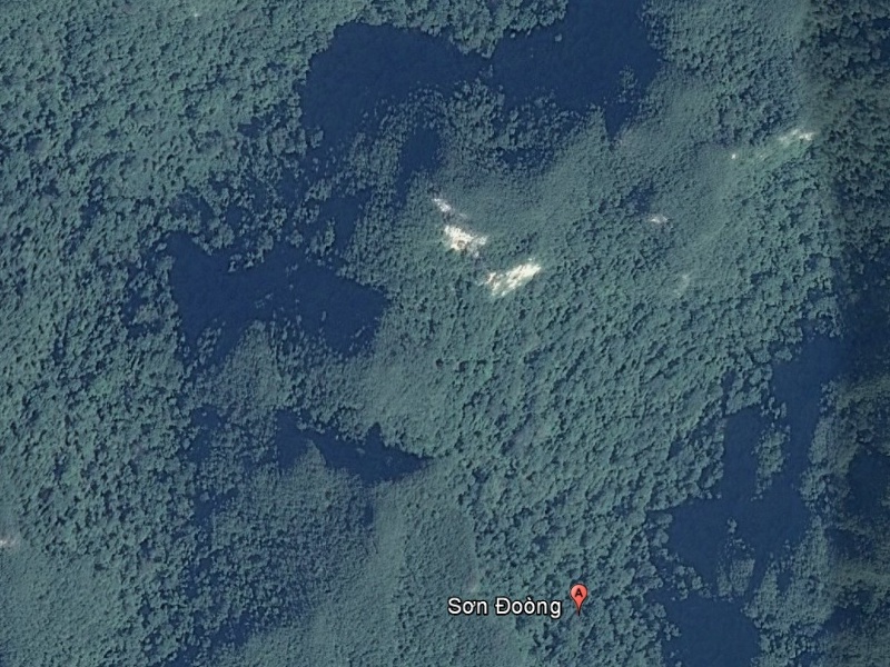 Höhlenregion mit Google Earth