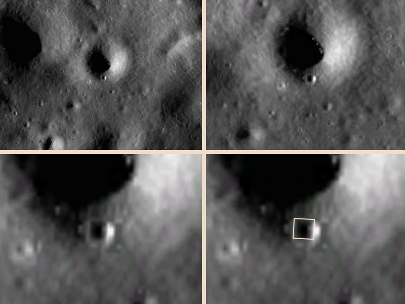 quadratförmiger Krater
